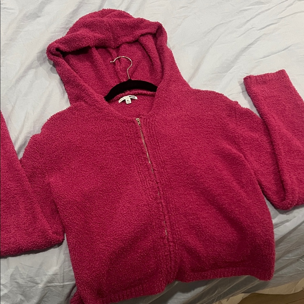 Cozy Pink Hooded Sweater